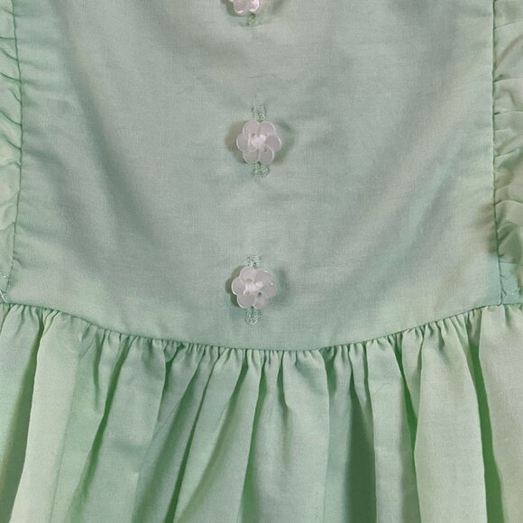 Gymboree Baby Mint Green Sleeveless Llama Print Ruffled Dress Pinks Purples 0-3m - Picture 3 of 9